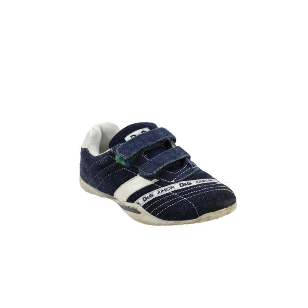 D&G Junior Childrens Boys Suede Sneakers Navy Blue Size 33